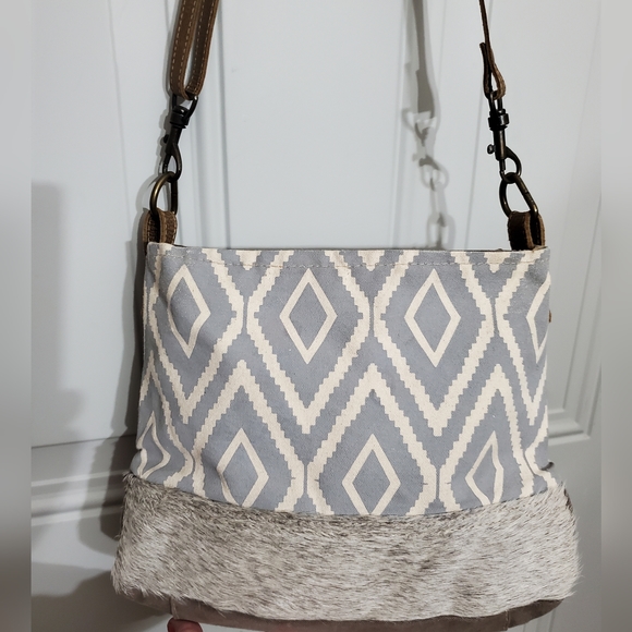 MYRA Bag crossbody calf hair purse - Picture 1 of 10